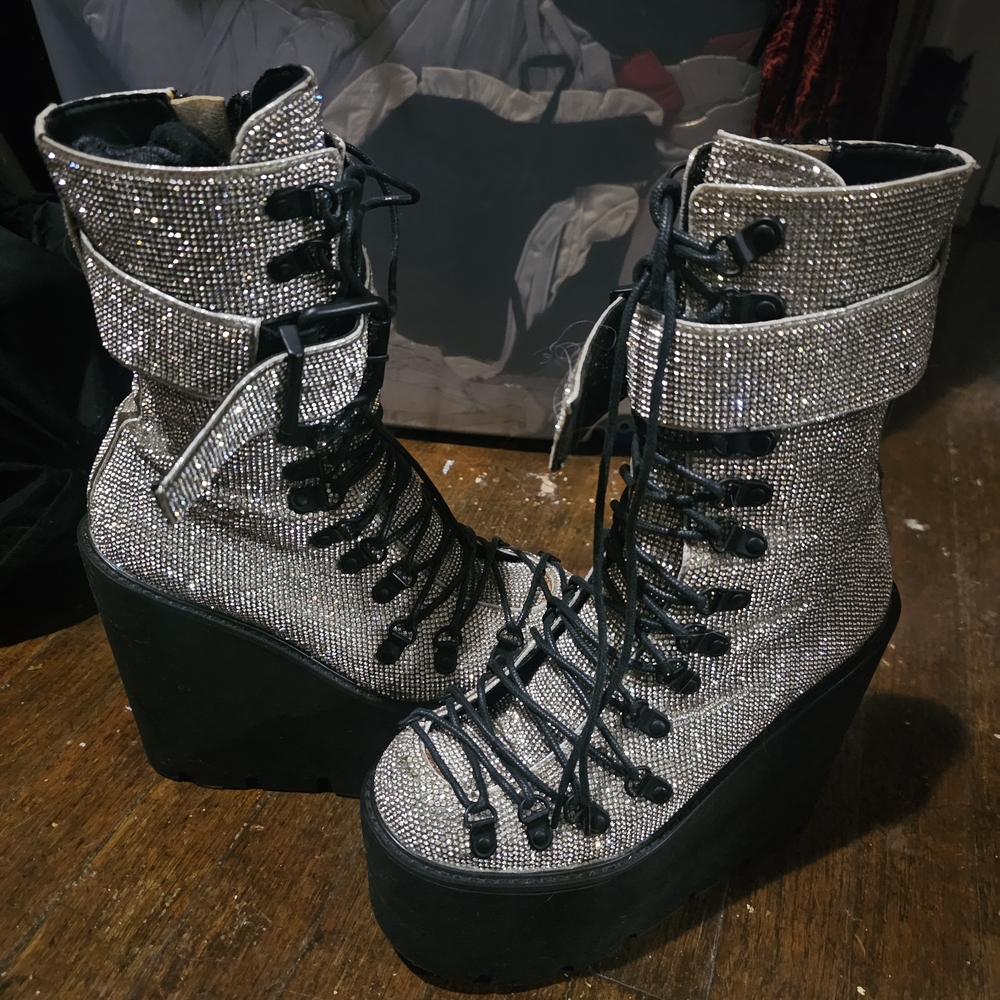 Dolls Kill Bling Platform Traitor Boots